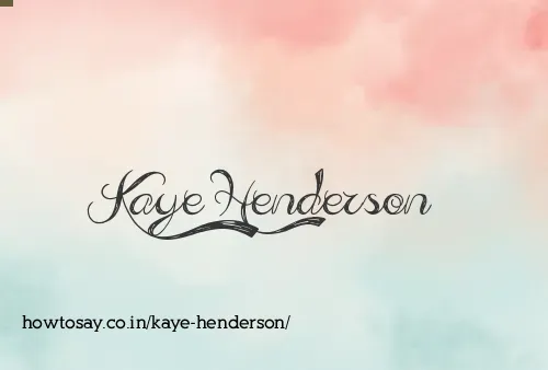 Kaye Henderson