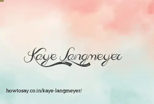 Kaye Langmeyer