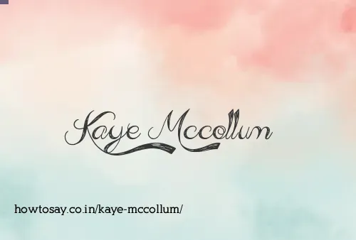 Kaye Mccollum