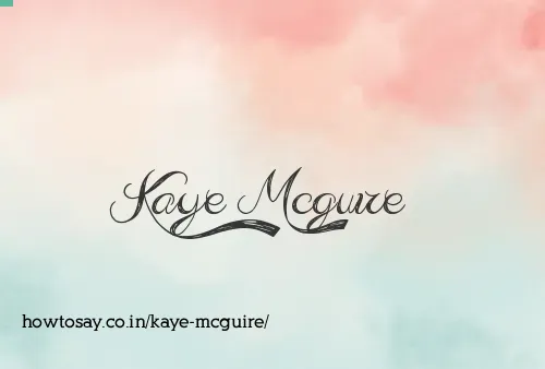 Kaye Mcguire