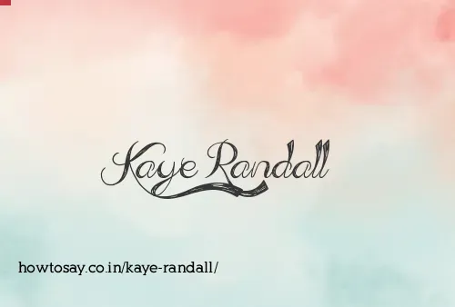 Kaye Randall