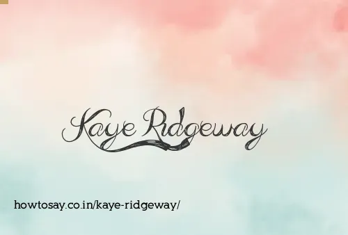 Kaye Ridgeway