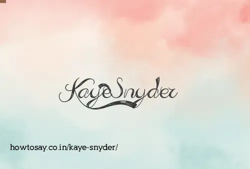 Kaye Snyder