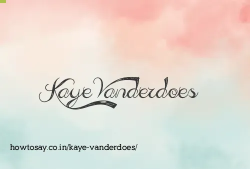 Kaye Vanderdoes