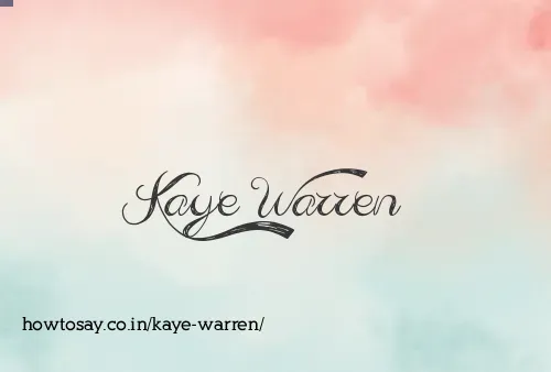Kaye Warren