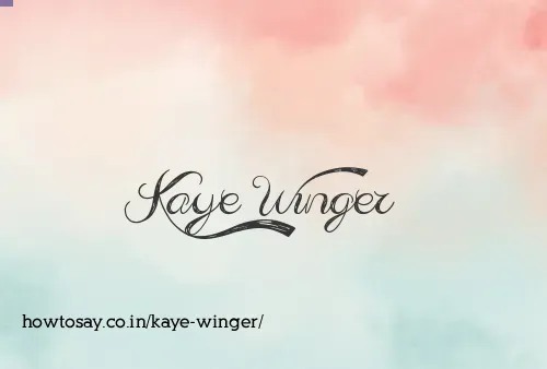 Kaye Winger