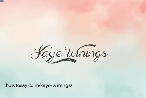 Kaye Winings