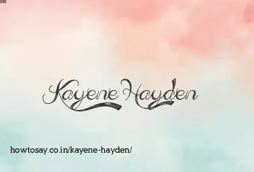Kayene Hayden