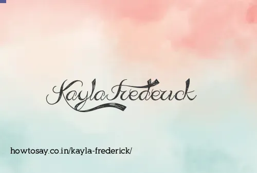 Kayla Frederick