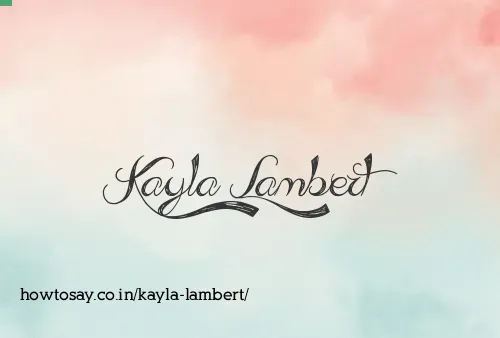 Kayla Lambert