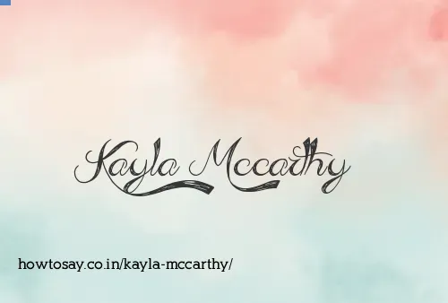 Kayla Mccarthy
