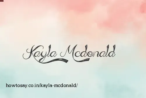 Kayla Mcdonald