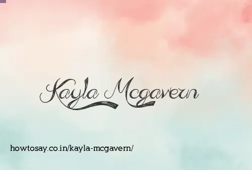 Kayla Mcgavern