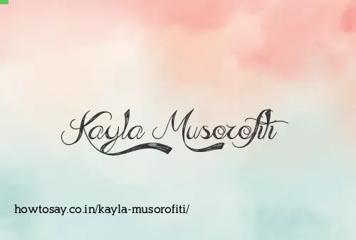 Kayla Musorofiti