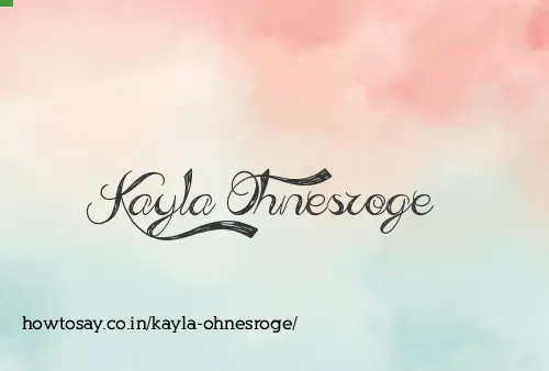 Kayla Ohnesroge
