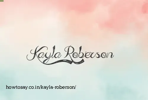 Kayla Roberson