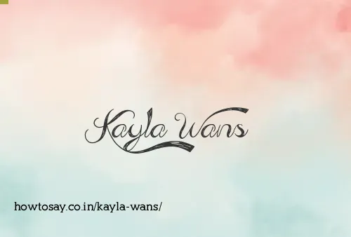 Kayla Wans