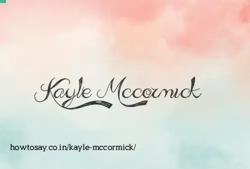 Kayle Mccormick