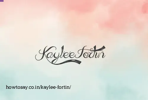 Kaylee Fortin