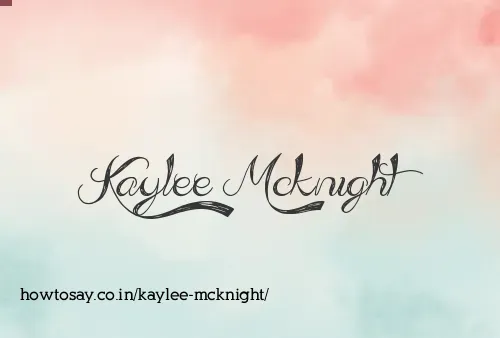 Kaylee Mcknight