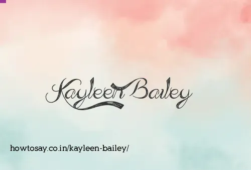Kayleen Bailey