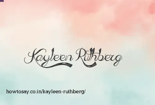 Kayleen Ruthberg