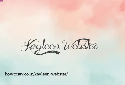 Kayleen Webster