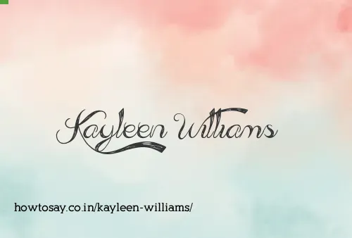 Kayleen Williams