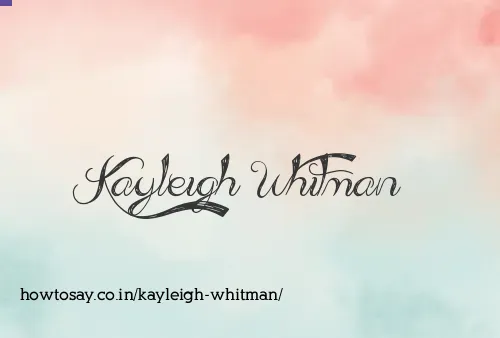 Kayleigh Whitman