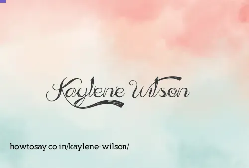 Kaylene Wilson