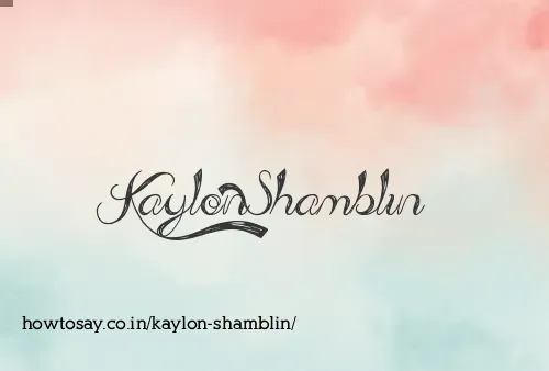 Kaylon Shamblin