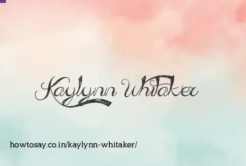 Kaylynn Whitaker