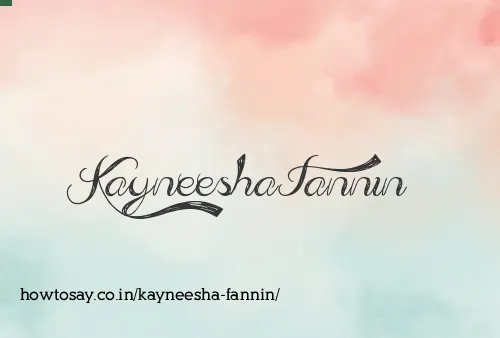 Kayneesha Fannin