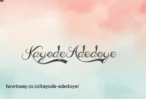 Kayode Adedoye