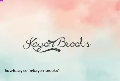 Kayon Brooks