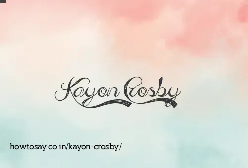 Kayon Crosby