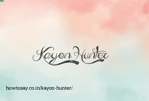 Kayon Hunter