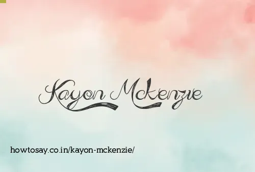 Kayon Mckenzie