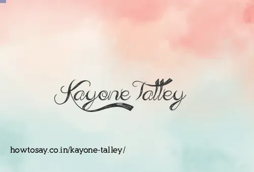 Kayone Talley