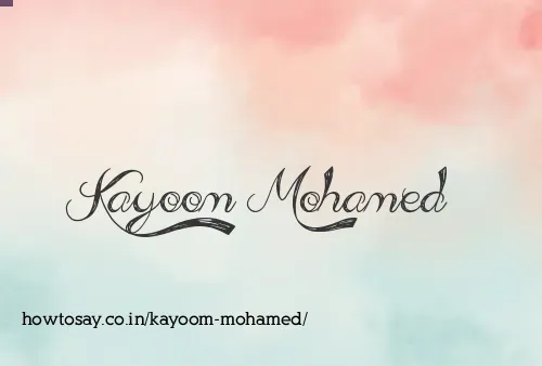 Kayoom Mohamed