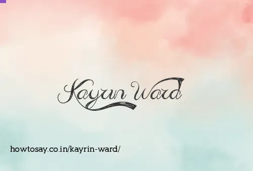Kayrin Ward