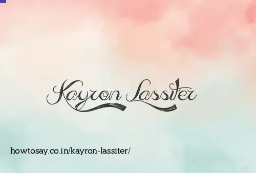 Kayron Lassiter