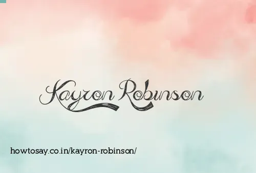 Kayron Robinson