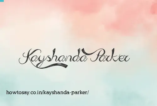 Kayshanda Parker