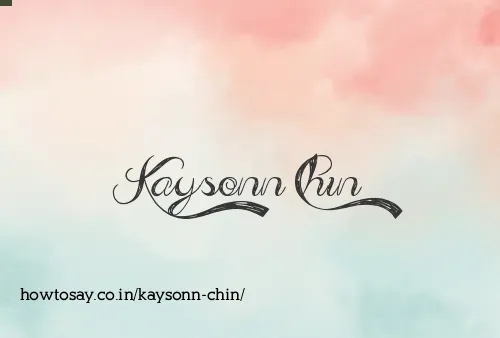 Kaysonn Chin