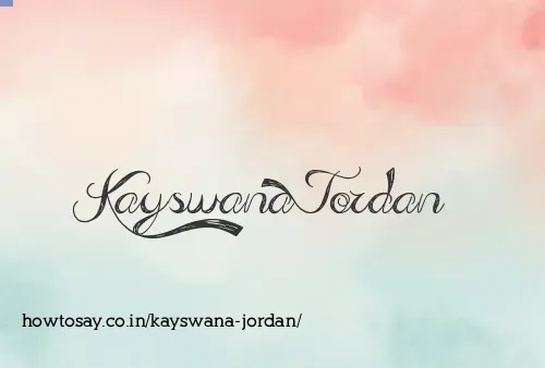 Kayswana Jordan