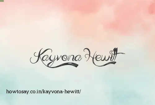 Kayvona Hewitt