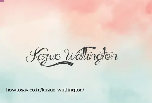 Kazue Watlington