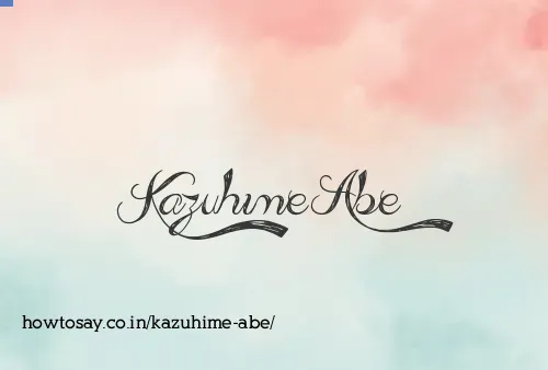 Kazuhime Abe