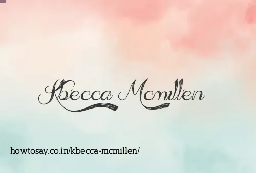 Kbecca Mcmillen